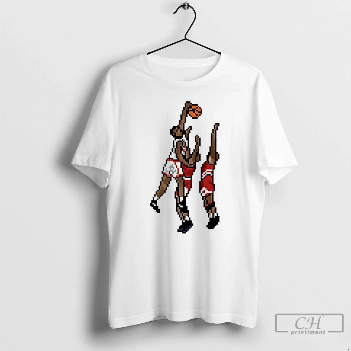 Classic The Dunk Basketball 8bit - Adult & Kids T-Shirts, Sweatshirts & Hoodies apparel design preview 1