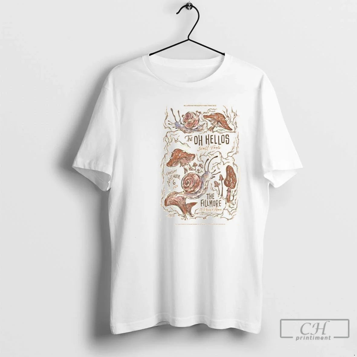 Classic The Oh Hellos San Francisco Ca November 6 2025 Concert Circle White T Shirts - T-Shirt, Sweatshirt, Hoodie