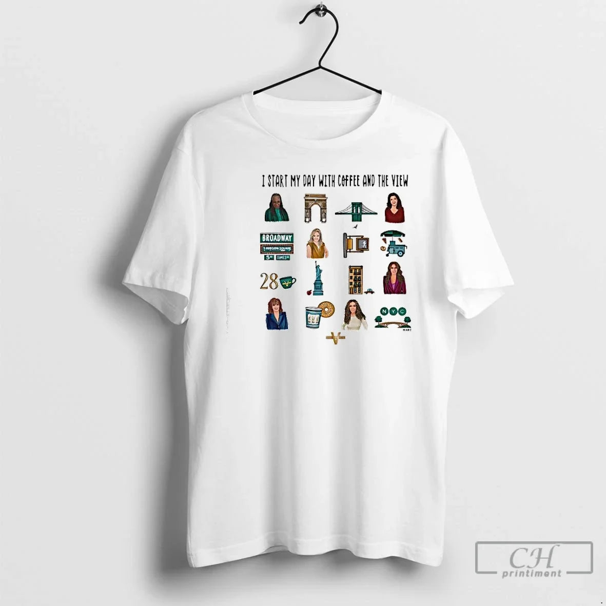 Classic The View I Start My Day With Coffee And The View Graphic T Shirts - T-Shirt, Sweatshirt, Hoodie