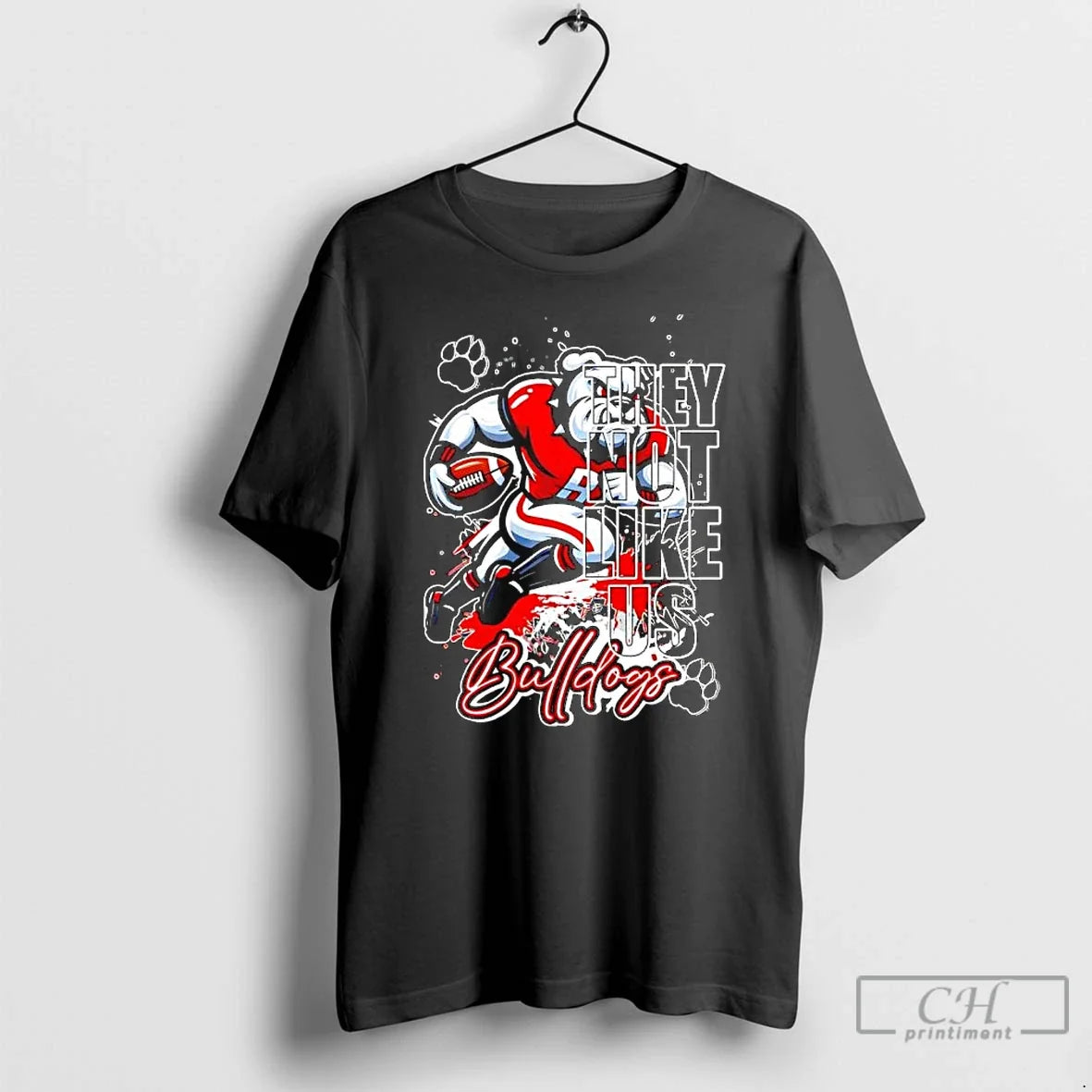 Classic They Not Like Us Georgia Bulldogs Mascot Design - T-Shirt, Sweatshirt, Hoodie