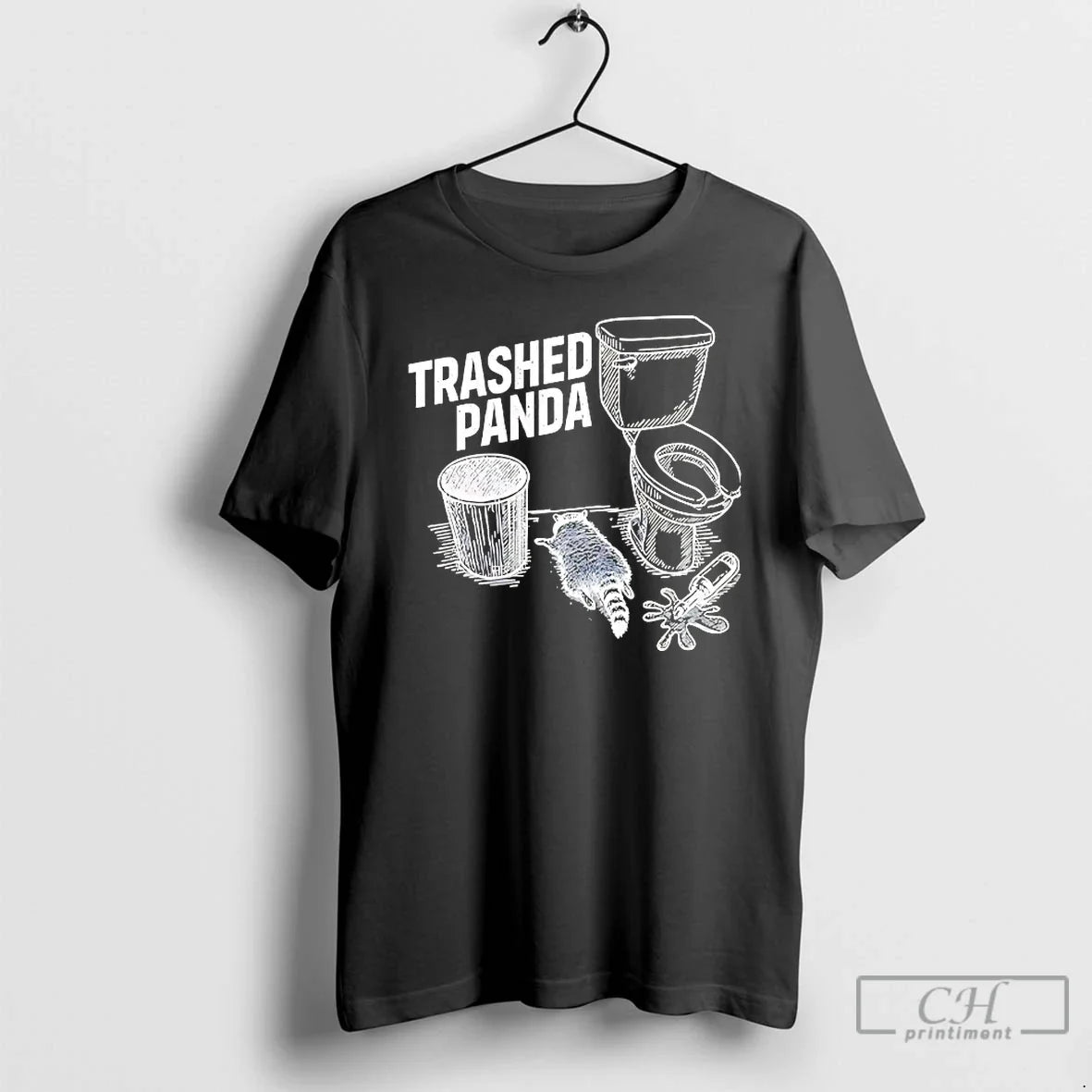 Classic Trashed Panda Funny Drunk Racoon - T-Shirt, Sweatshirt, Hoodie