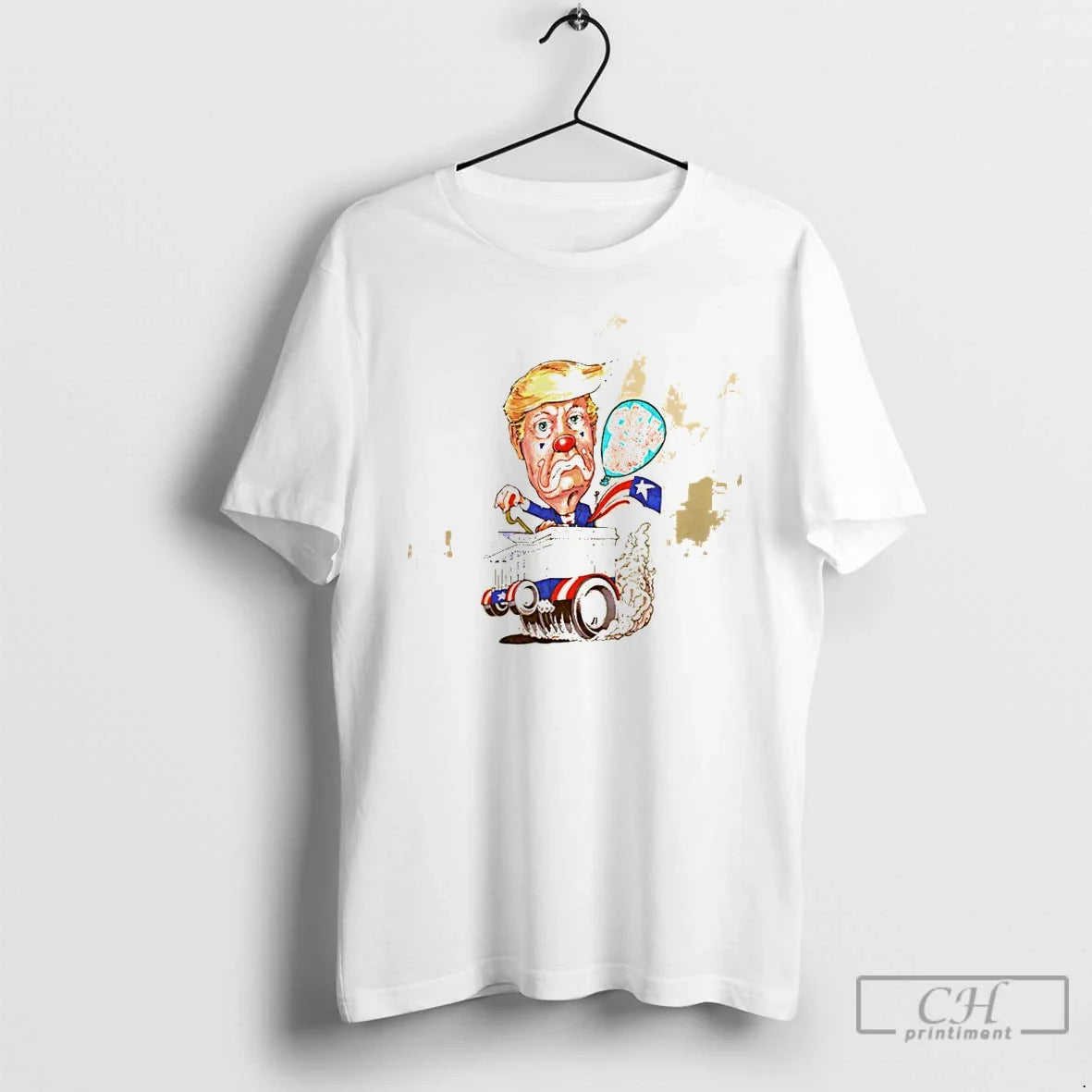 Classic Trump Clown Car Cartoon Unisex T-shirt, Sweatshirt, Hoodie, Long Sleeve Tee - T-Shirt, Sweatshirt, Hoodie