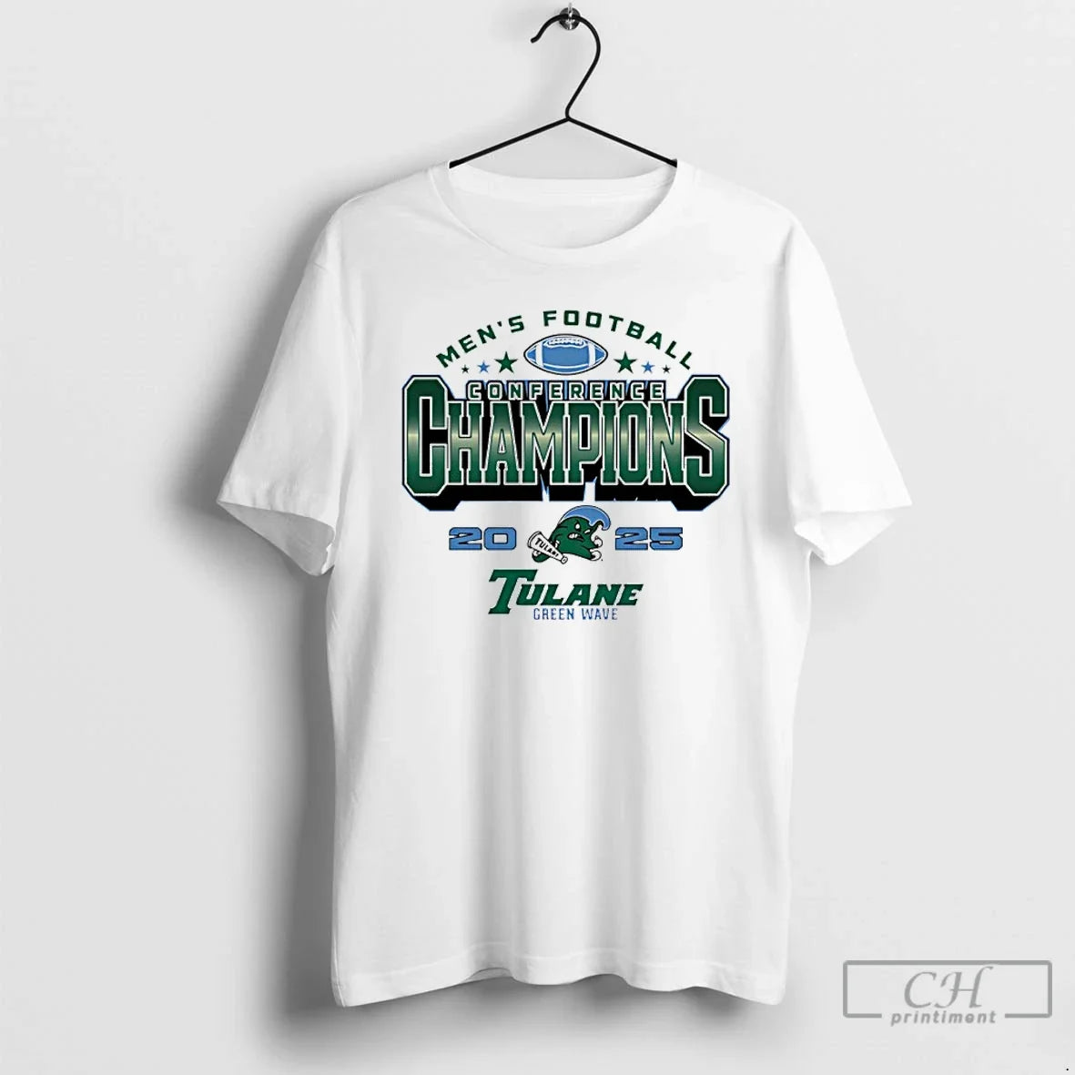 Classic Tulane Green Wave 2025 Mens Football Conference Champions - T-Shirt, Sweatshirt, Hoodie