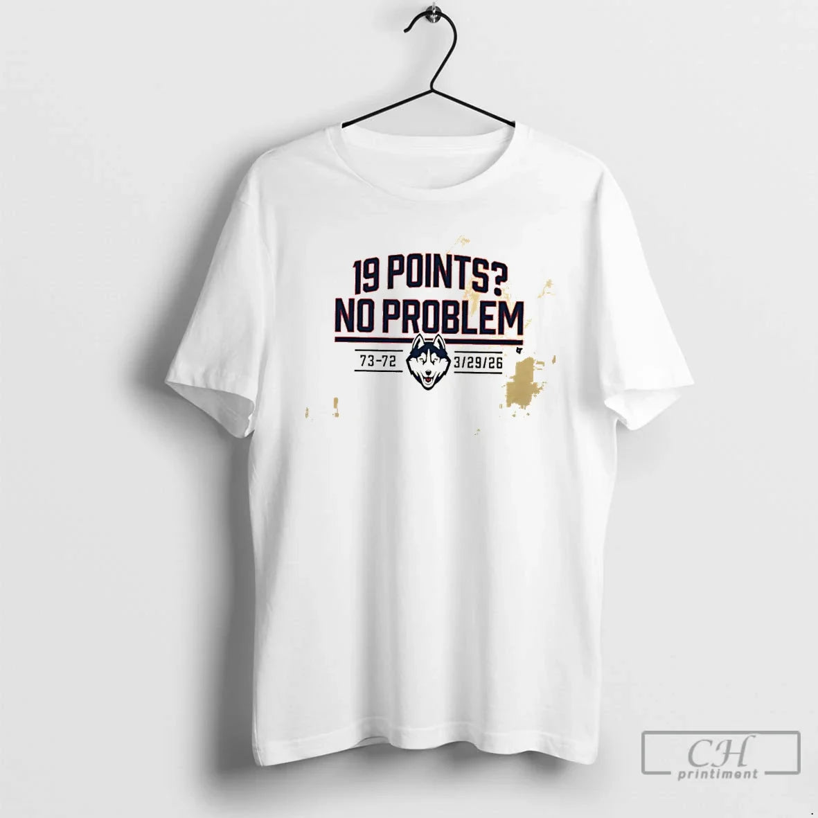 Classic Uconn Huskies Basketball 19 Points No Problem Unisex T-shirt, Sweatshirt, Hoodie, Long Sleeve Tee - T-Shirt, Sweatshirt, Hoodie