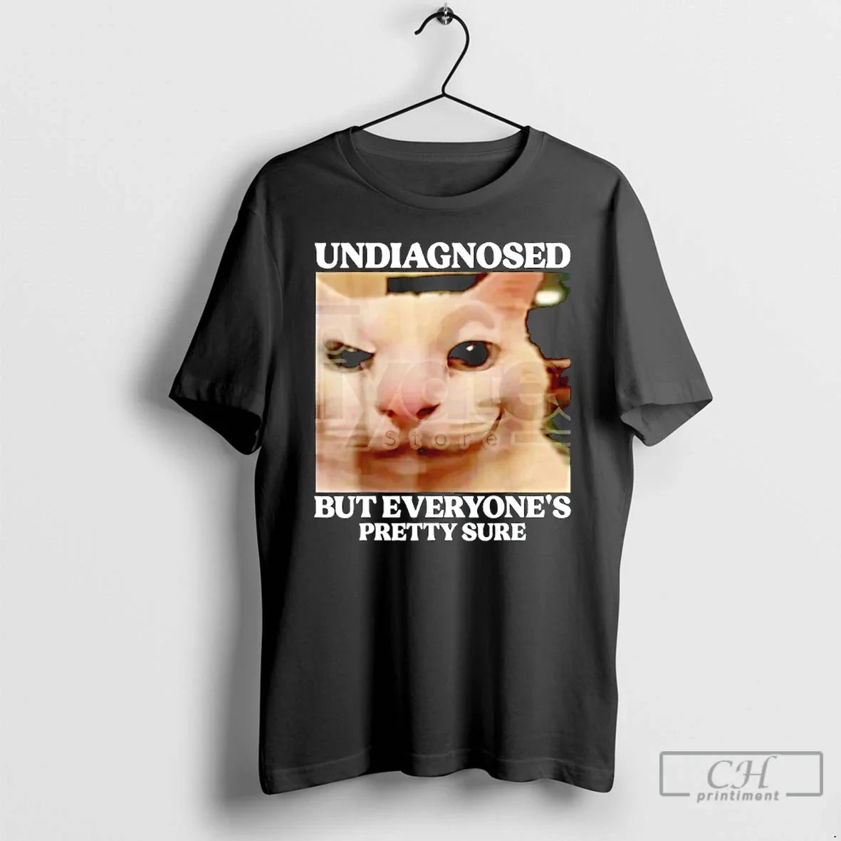 Classic Undiagnosed But Everyones Pretty Sure Cat Meme - T-Shirt, Sweatshirt, Hoodie