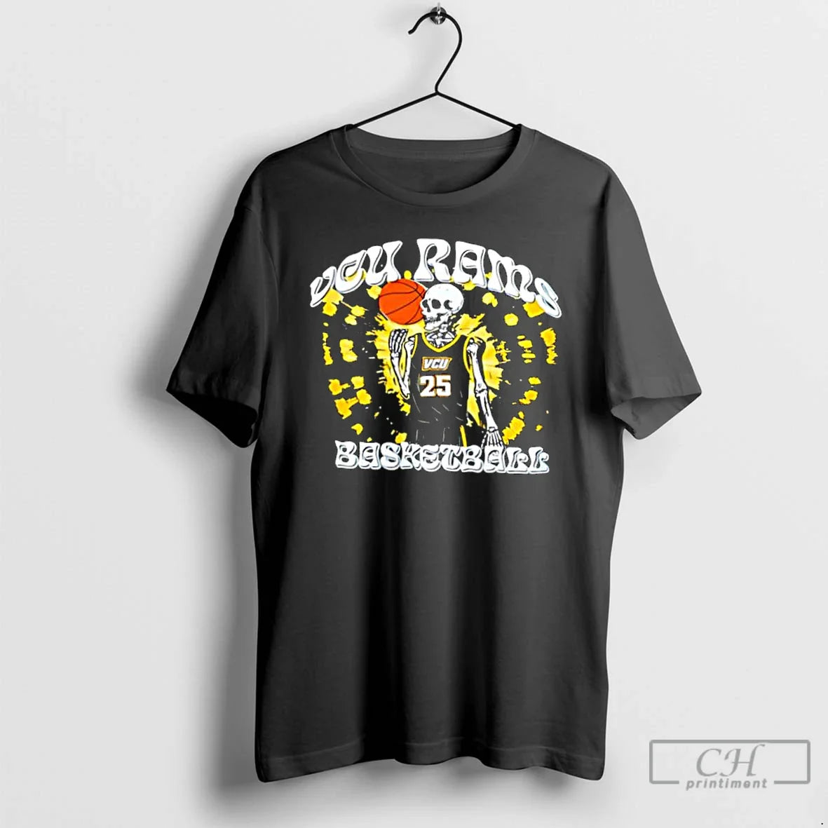 Classic Vcu Rams Basketball Skeleton - T-Shirt, Sweatshirt, Hoodie