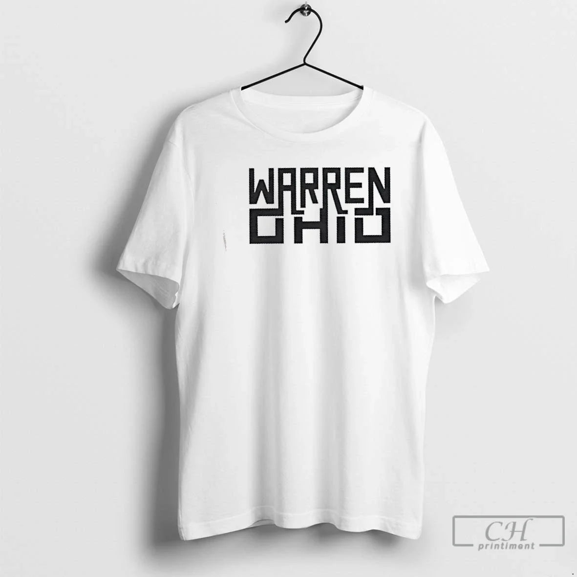 Classic Warren Ohio Rectangle Text - T-Shirt, Sweatshirt, Hoodie