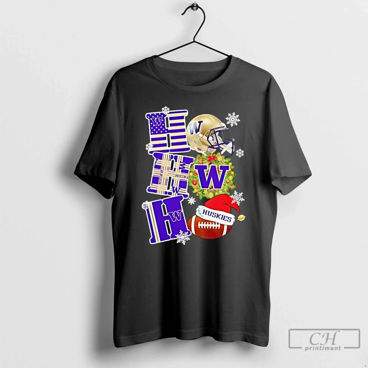 Classic Washington Huskies Ho Ho Ho Christmas - T-Shirt, Sweatshirt, Hoodie