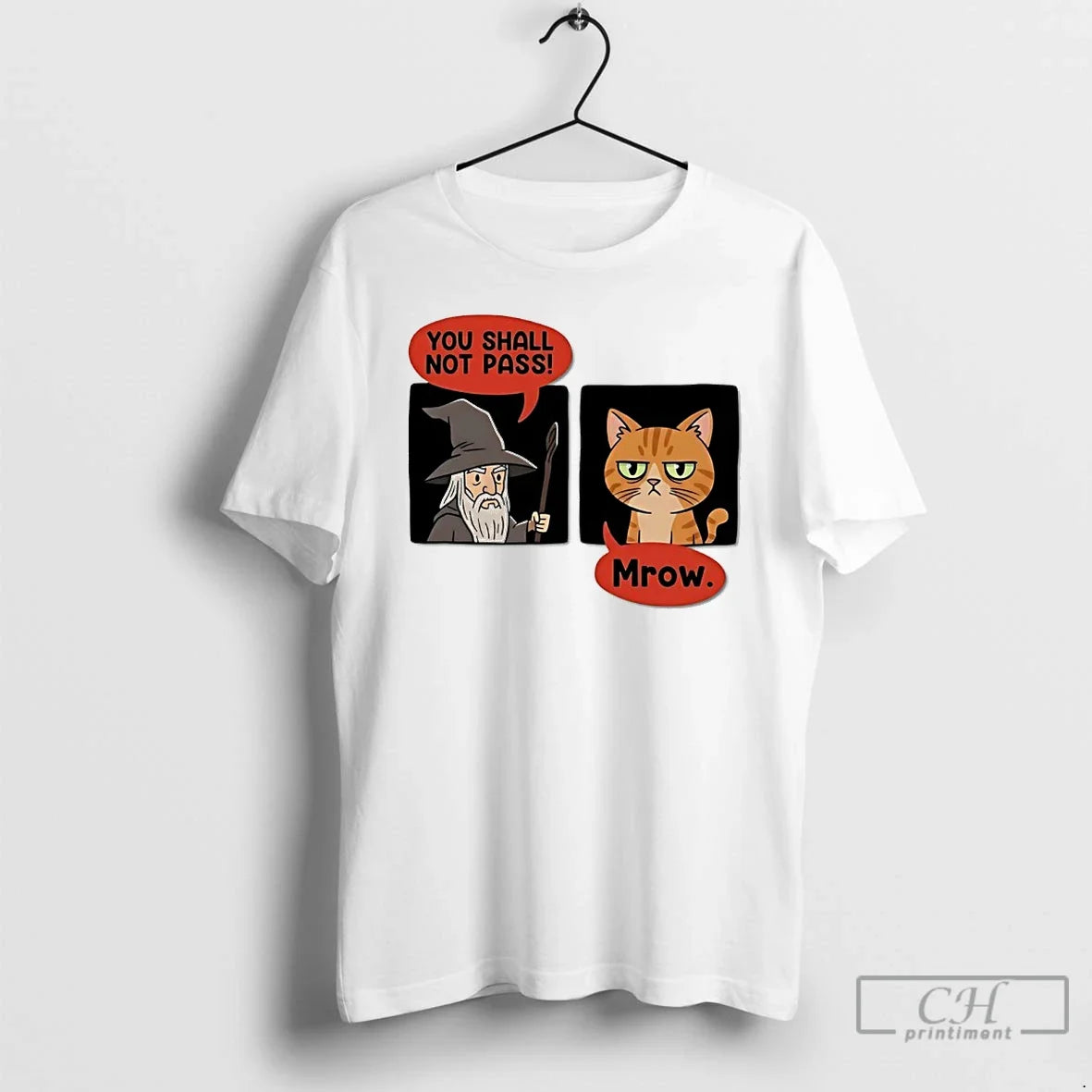 Classic Wizard You Shall Not Pass Cat Mrow Unisex T-shirt, Sweatshirt, Hoodie, Long Sleeve Tee - T-Shirt, Sweatshirt, Hoodie
