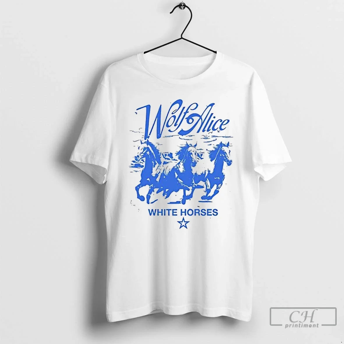 Classic Wolf Alice White Horses - T-Shirt, Sweatshirt, Hoodie