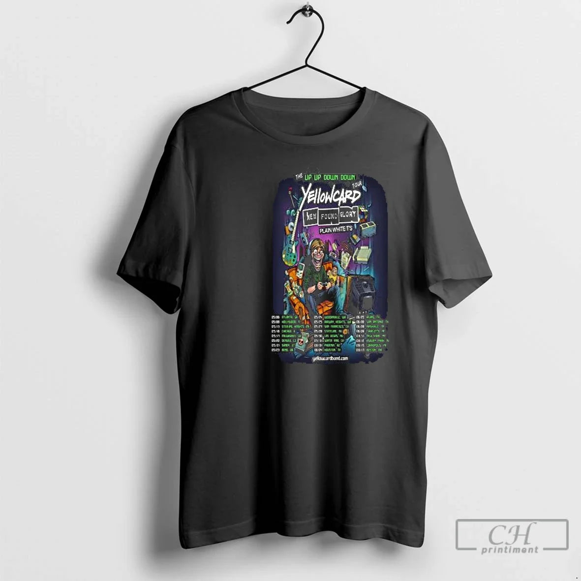 Classic Yellowcard The Up Up Down Down Tour 2026 Circle Black - T-Shirt, Sweatshirt, Hoodie