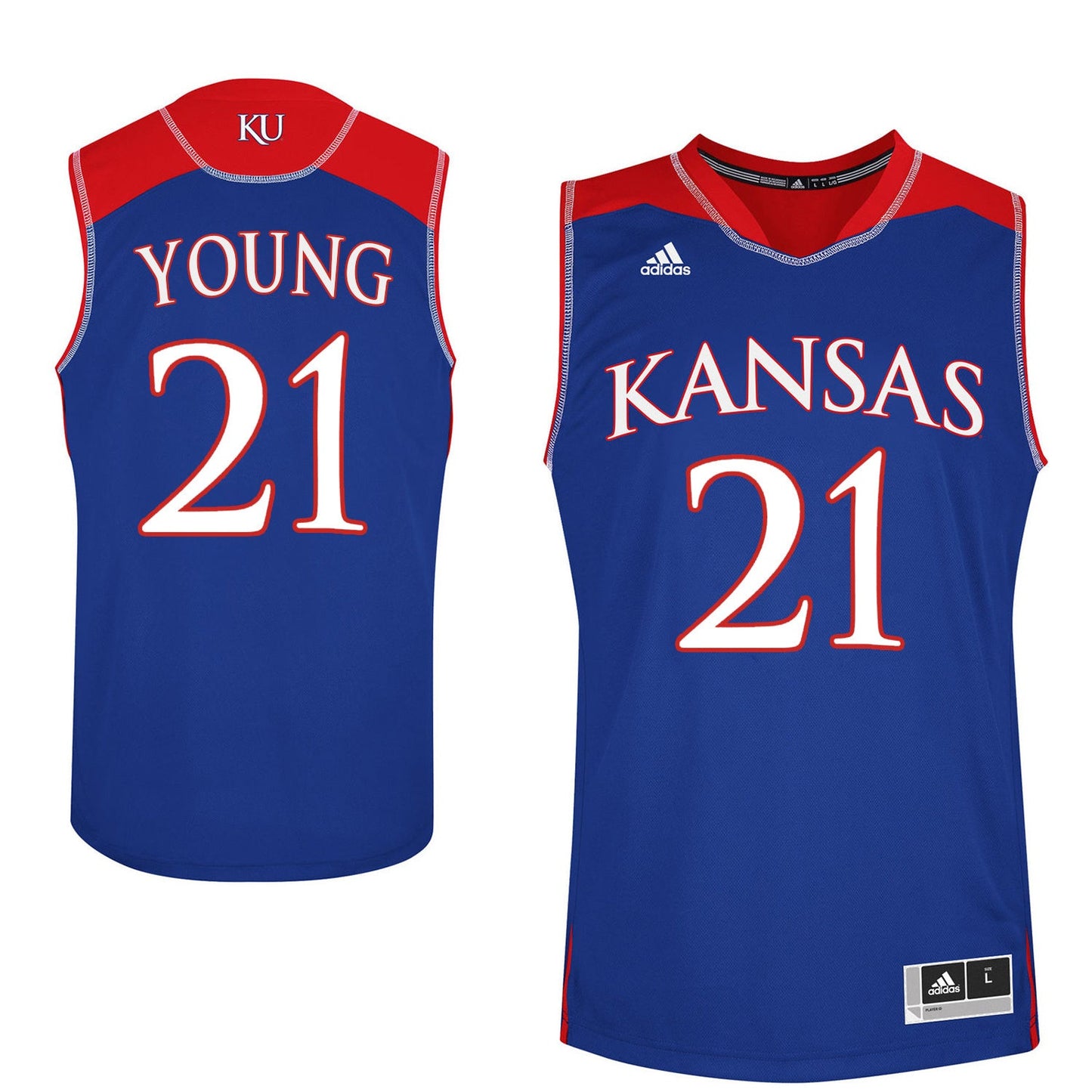 Clay Young 21 Blue College Football Jersey football jersey product view 1
