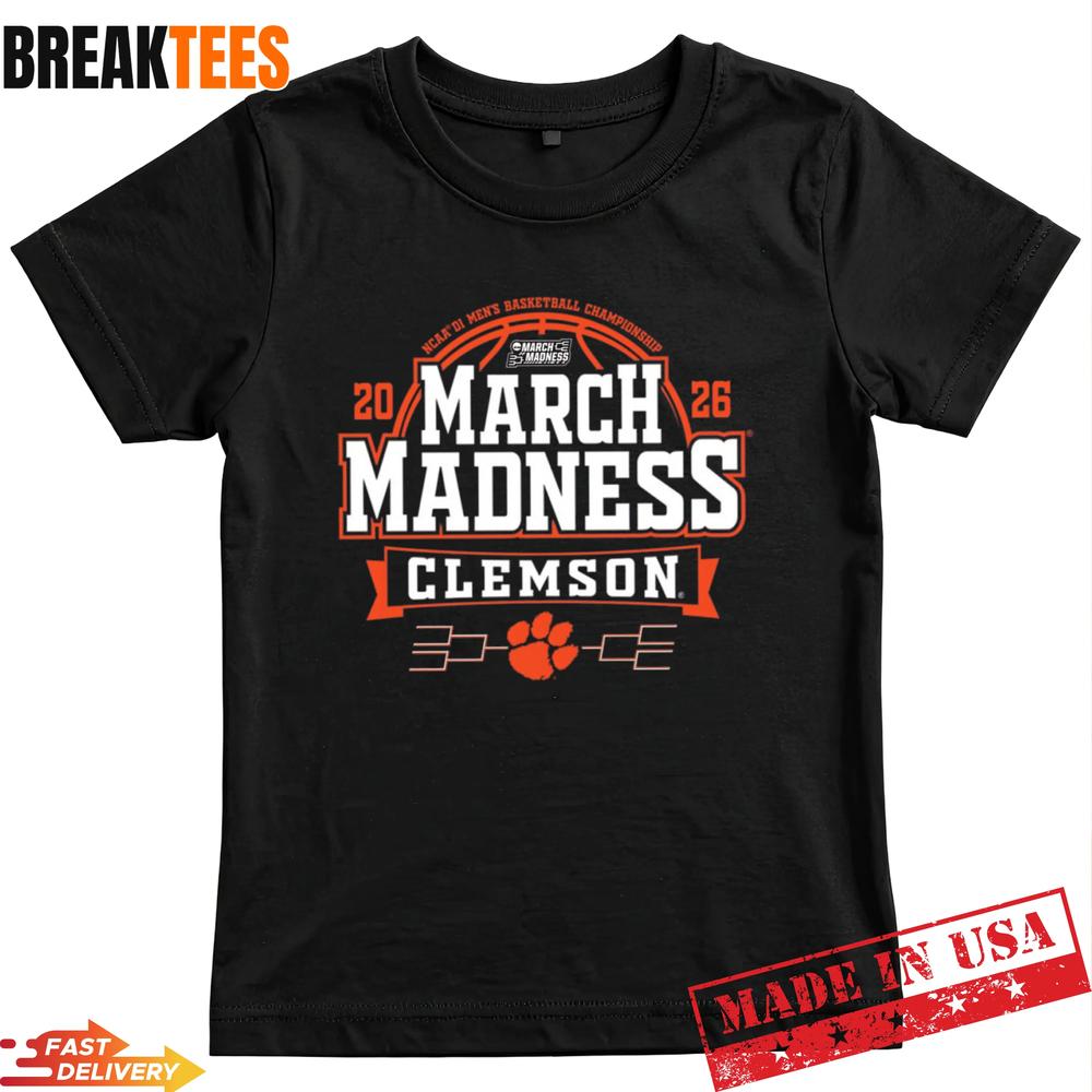 Clemson Tigers March Madness 2026 NCAA Basketball Fan T-Shirt Unisex T-shirt, Sweatshirt, Hoodie, Long Sleeve Tee - T-Shirt, Sweatshirt, Hoodie