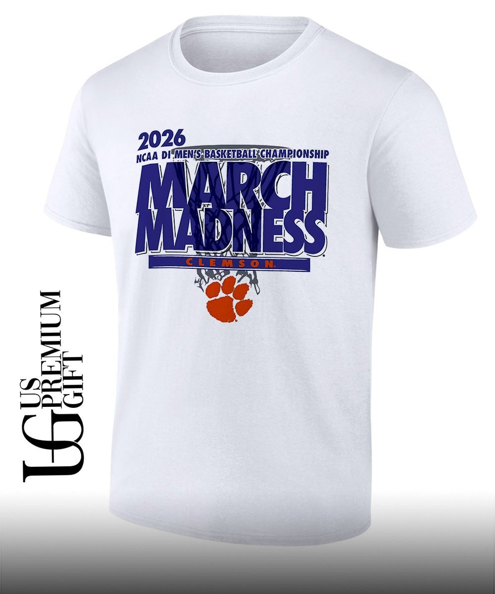 Clemson Tigers March Madness NCAA D1 Mens basketball Championship 2026 shirt Unisex T-shirt, Sweatshirt, Hoodie, Long Sleeve Tee - T-Shirt, Sweatshirt, Hoodie