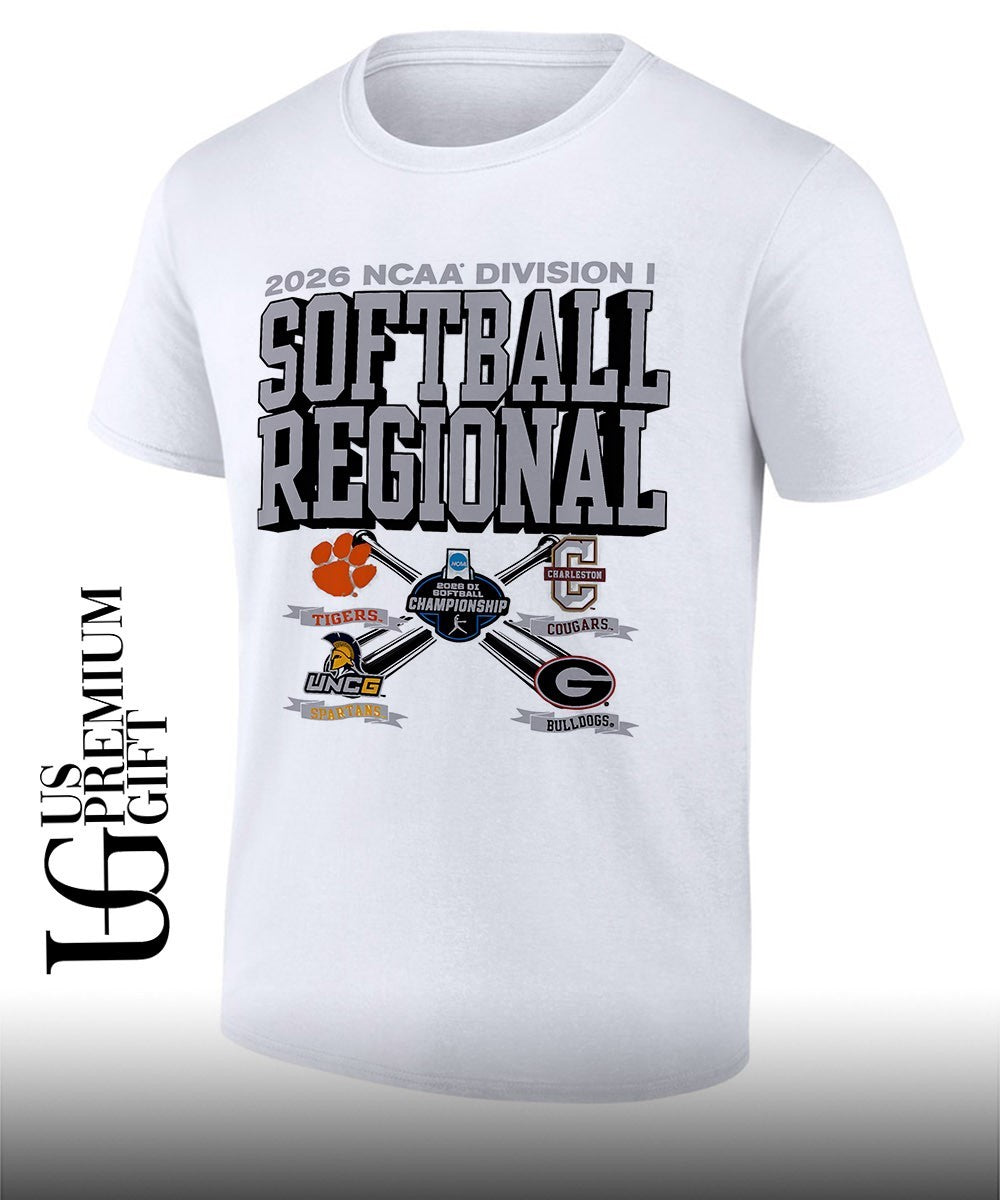 Clemson Tigers and College of Charleston Cougars and UNCG Spartans and Georgia Bulldogs 2026 NCAA Division I Softball Regional logo shirt - T-Shirt, Sweatshirt, Hoodie
