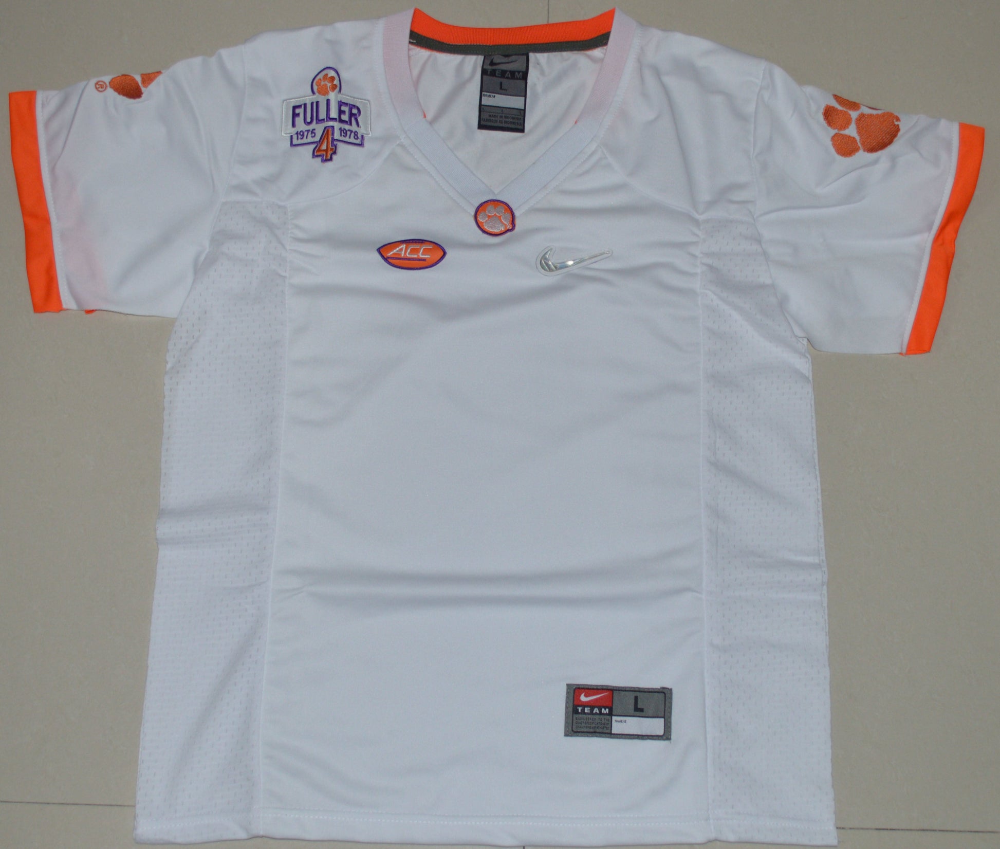 Clemson Diamond Edition Blank Youth White Front College Football Jersey football jersey product view 1