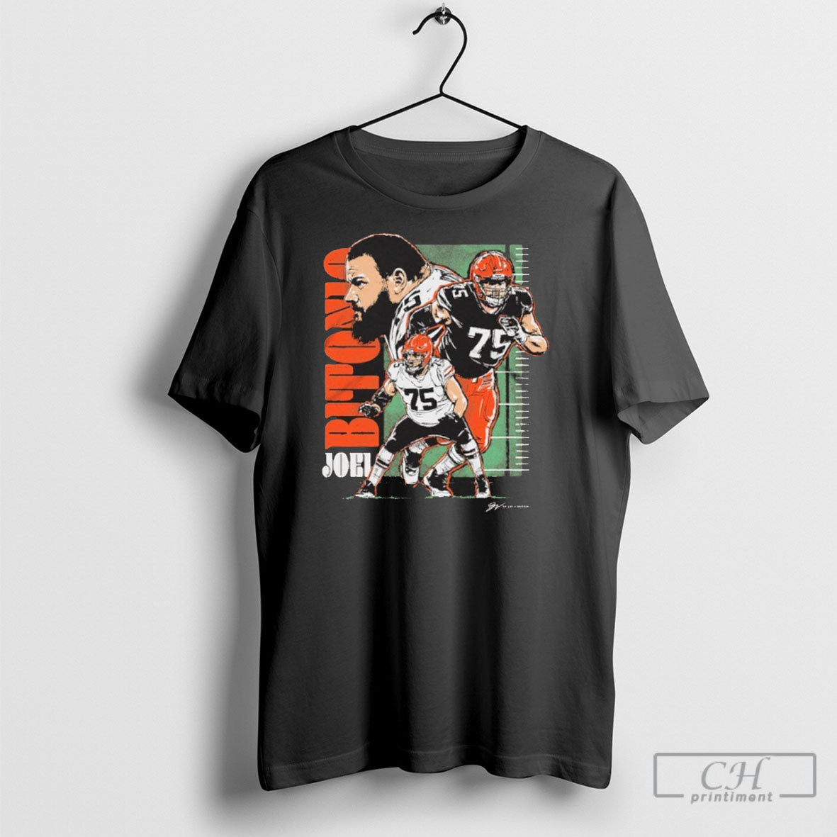 Cleveland Browns Joel Bitonio Artwork T T Shirt Unisex T-shirt, Sweatshirt, Hoodie, Long Sleeve Tee - T-Shirt, Sweatshirt, Hoodie