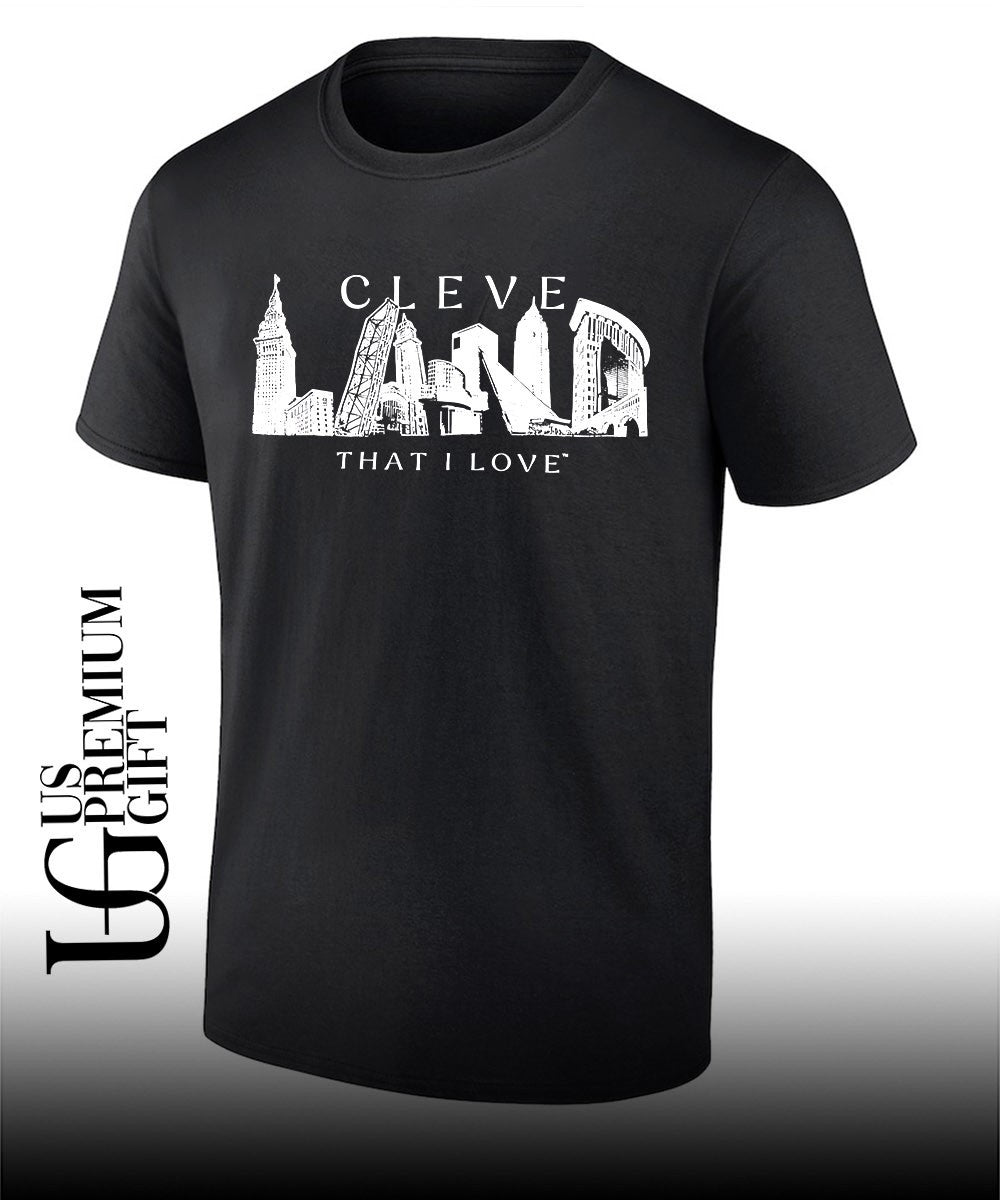 Cleveland Cavaliers Cleve Landmarks that I love shirt Unisex T-shirt, Sweatshirt, Hoodie, Long Sleeve Tee - T-Shirt, Sweatshirt, Hoodie