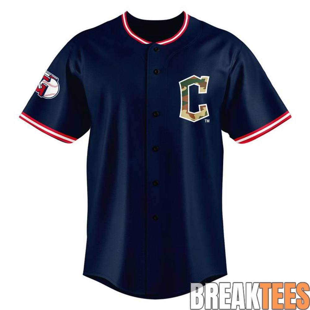 Cleveland Guardians Armed Forces 2026 Custom Jersey baseball jersey product view 2