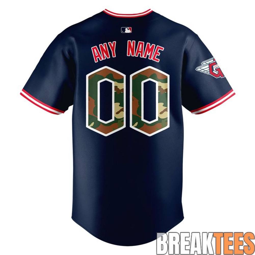 Cleveland Guardians Armed Forces 2026 Custom Jersey baseball jersey product view 3
