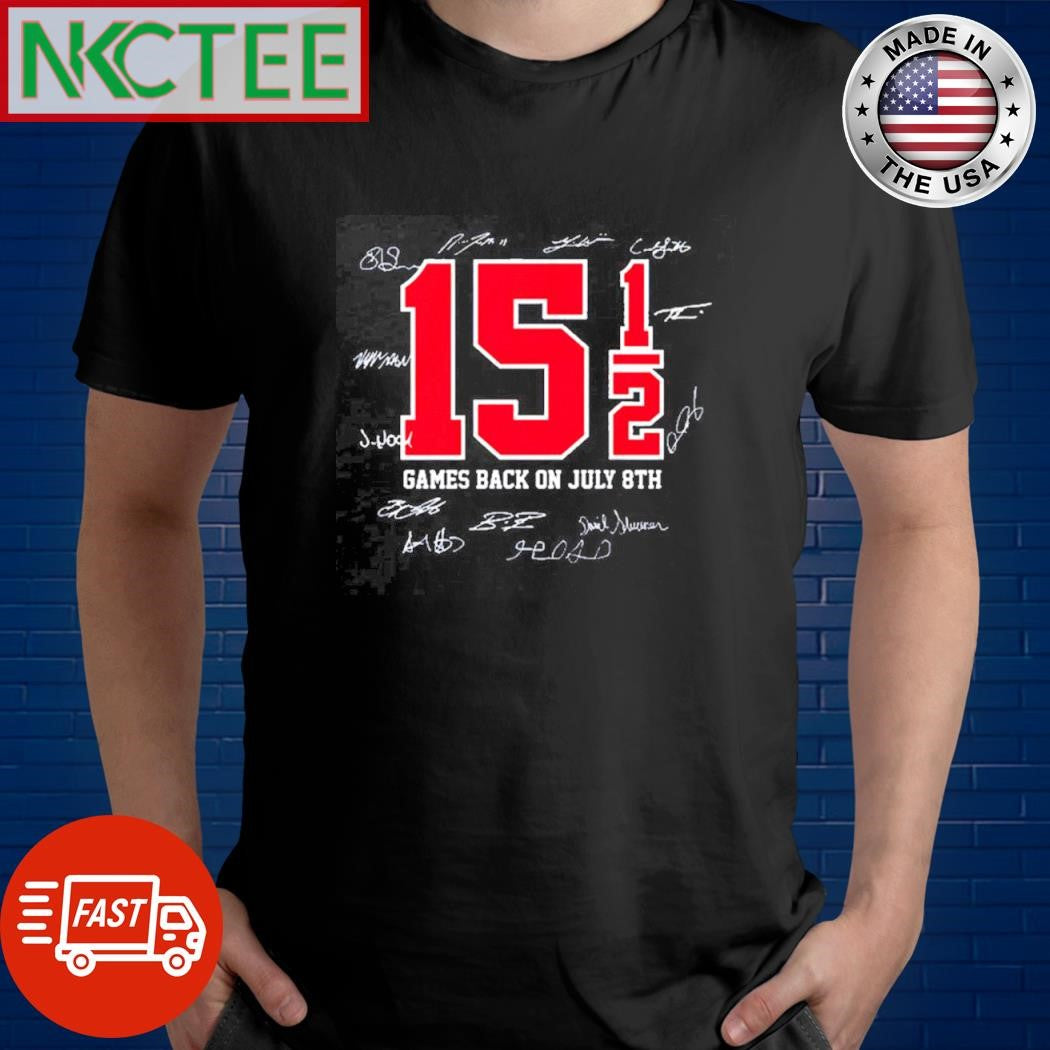 Cleveland Guardians Baseball 15.5 Games Back On July 8th Game Comeback Signatures shirt Unisex T-shirt, Sweatshirt, Hoodie, Long Sleeve Tee - T-Shirt, Sweatshirt, Hoodie