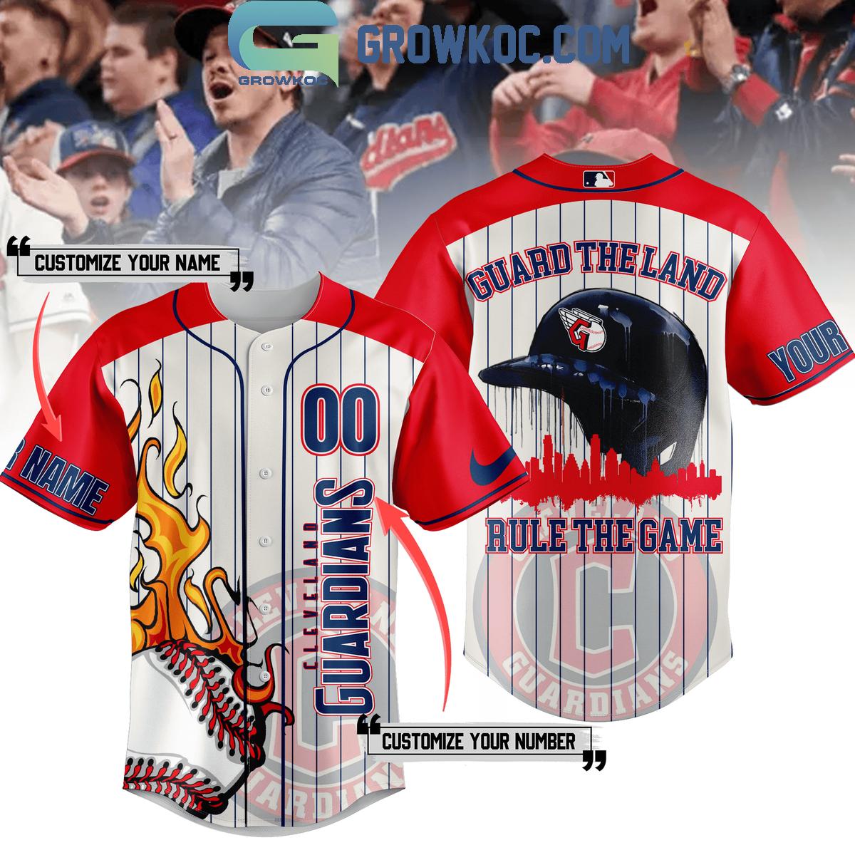 Cleveland Guardians Guard The Land Rule The Game Baseball Jersey baseball jersey product view 1