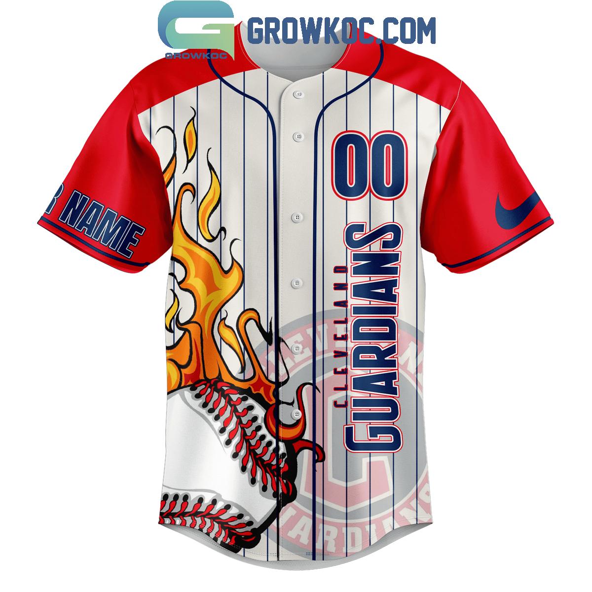 Cleveland Guardians Guard The Land Rule The Game Baseball Jersey baseball jersey product view 2