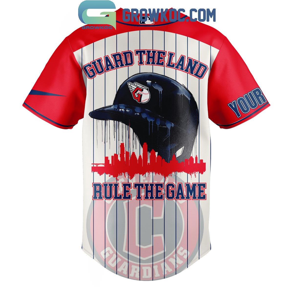 Cleveland Guardians Guard The Land Rule The Game Baseball Jersey baseball jersey product view 3