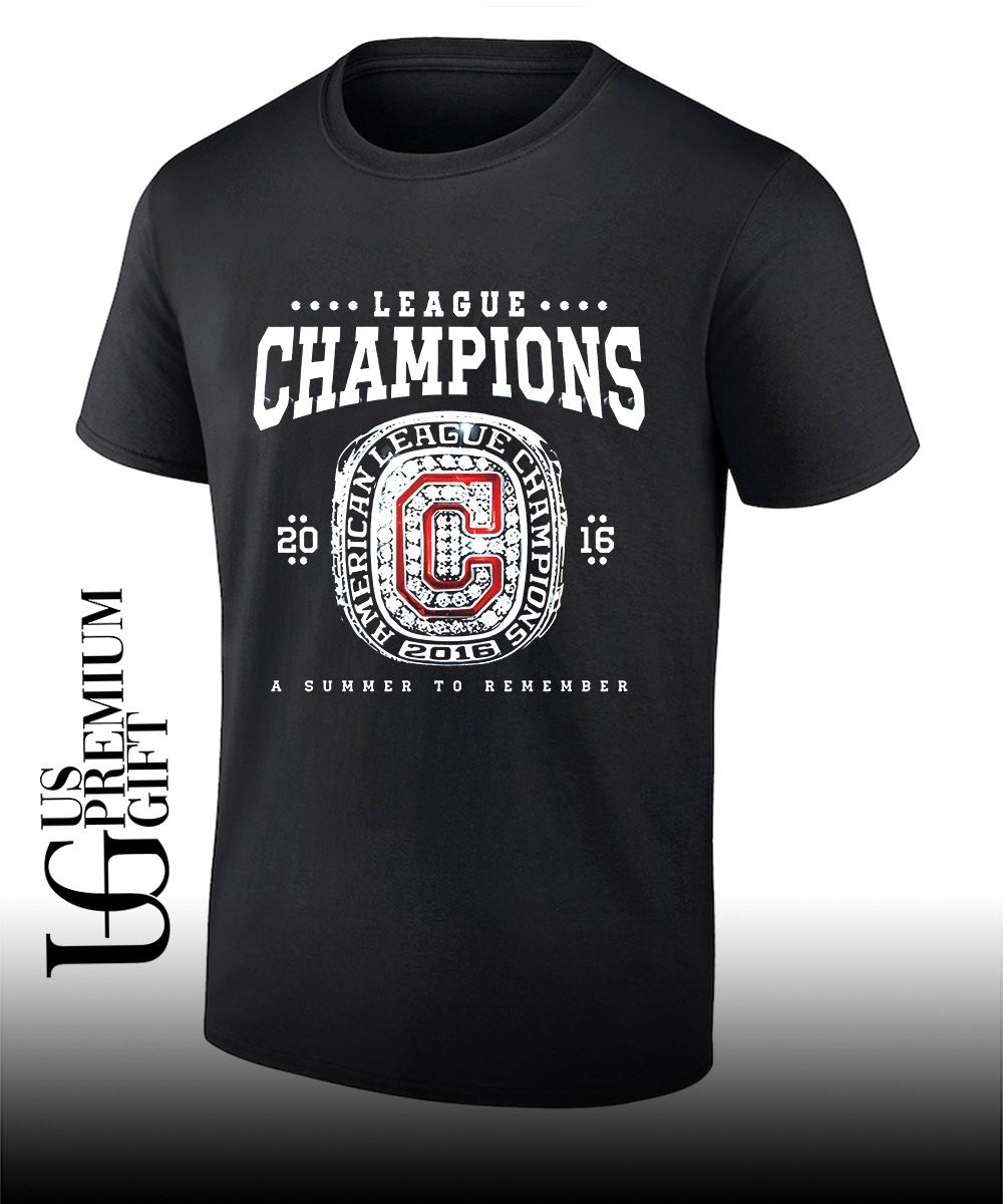 Cleveland Guardians League Champions 2016 A Summer To Remember rings shirt Unisex T-shirt, Sweatshirt, Hoodie, Long Sleeve Tee - T-Shirt, Sweatshirt, Hoodie