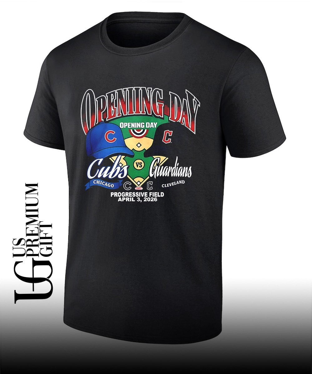Cleveland Guardians vs Chicago Cubs Opening Day 2026 h2h shirt Unisex T-shirt, Sweatshirt, Hoodie, Long Sleeve Tee - T-Shirt, Sweatshirt, Hoodie