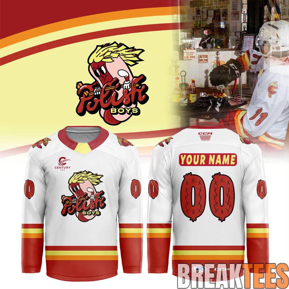 Cleveland Monsters Polish Boys Night Custom Hockey Jersey hockey jersey product view 1