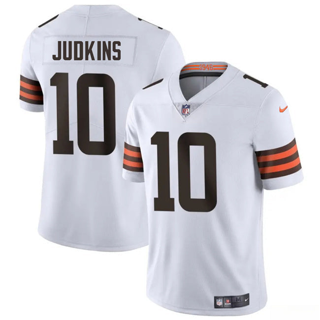 Cleveland Browns #10 Quinshon Judkins White 2025 Draft Vapor Untouchable Limited Football Jersey football jersey product view 1