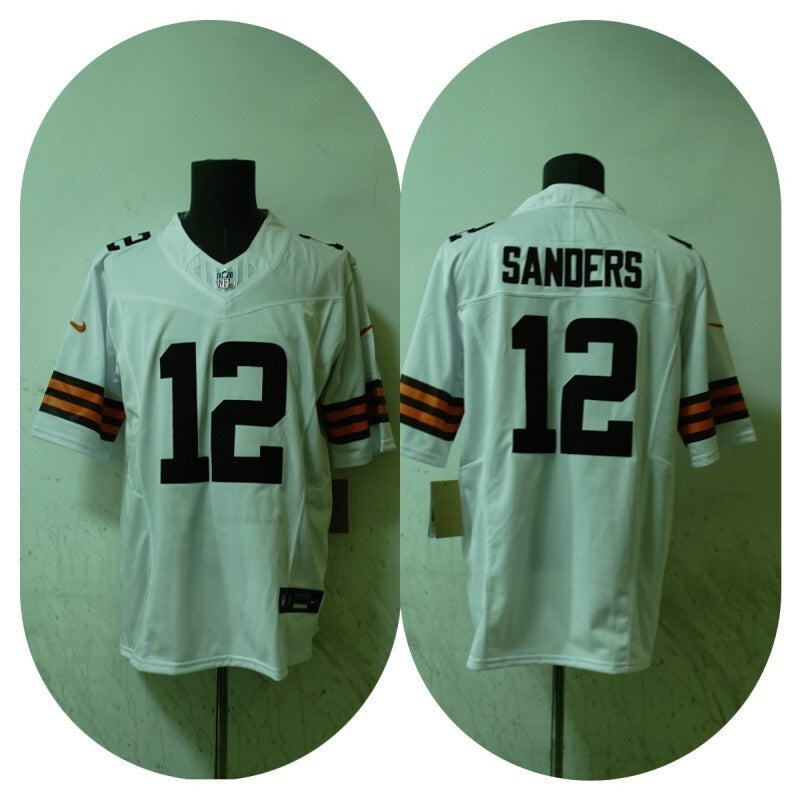 Cleveland Browns #12 Shedeur Sanders 3 Edition Style 3 Football Jersey football jersey product view 1