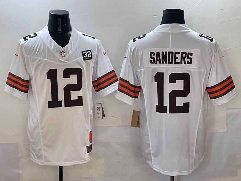 Cleveland Browns #12 Shedeur Sanders Retro V3 Style 4 Football Jersey football jersey product view 1