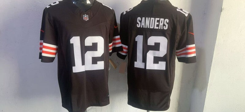 Cleveland Browns #12 Shedeur Sanders Style 2 Football Jersey football jersey product view 1