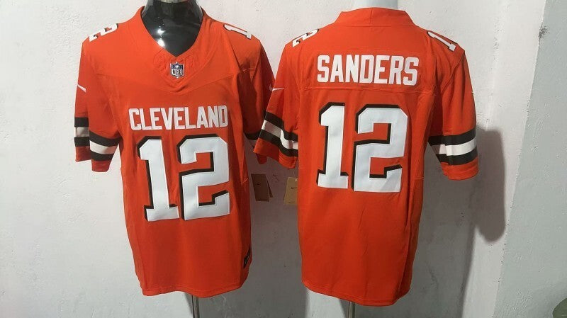 Cleveland Browns #12 Shedeur Sanders Style 6 Football Jersey football jersey product view 1
