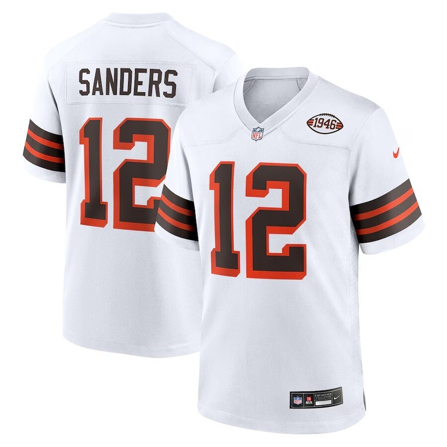 Cleveland Browns #12 Shedeur Sanders Style 9 Football Jersey football jersey product view 1