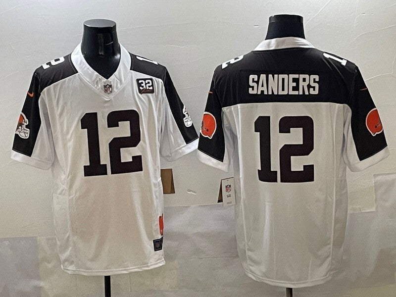 Cleveland Browns #12 Shedeur Sanders V3 Style 1 Football Jersey football jersey product view 1