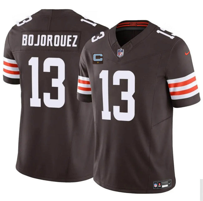 Cleveland Browns #13 Corey Bojorquez Brown 2025 F.U.S.E. With 1-Star C Patch Football Jersey football jersey product view 1