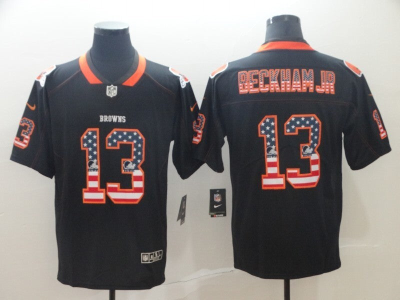 Cleveland Browns #13 Odell Beckham Jr Legend USA Flag 085 Football Jersey football jersey product view 1