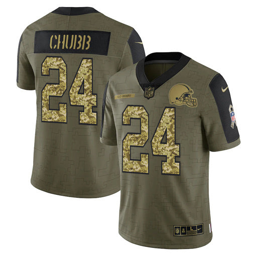 Cleveland Browns #24 Nick Chubb Football Jersey football jersey product view 1