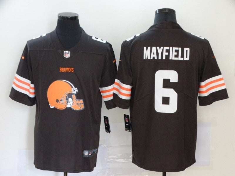 Cleveland Browns #6 Baker Mayfield Big Logo Fashion 086 Football Jersey football jersey product view 1