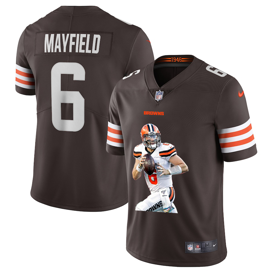 Cleveland Browns #6 Baker Mayfield Style 1 Football Jersey football jersey product view 1