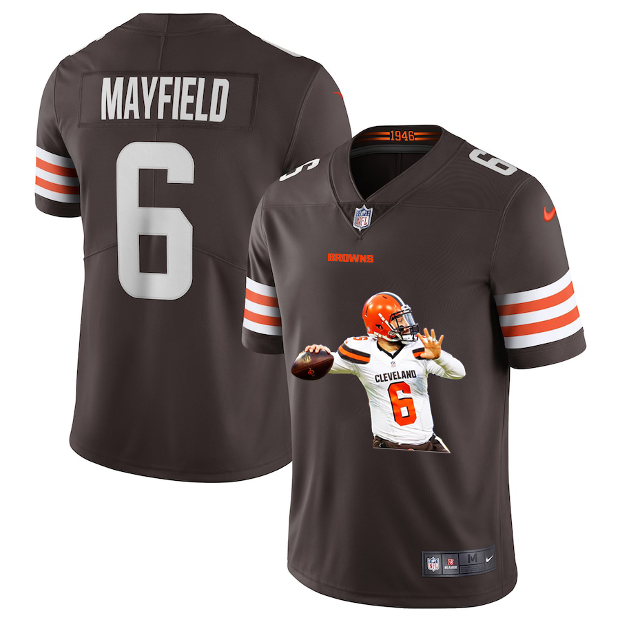 Cleveland Browns #6 Baker Mayfield Style 2 Football Jersey football jersey product view 1