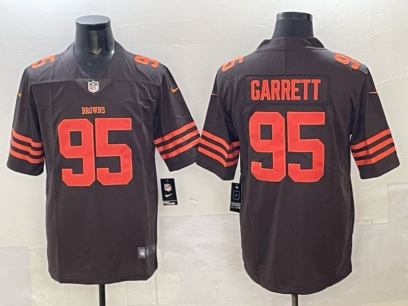 Cleveland Browns #95 Myles Garrett Retro Adult Style 1 Football Jersey football jersey product view 1