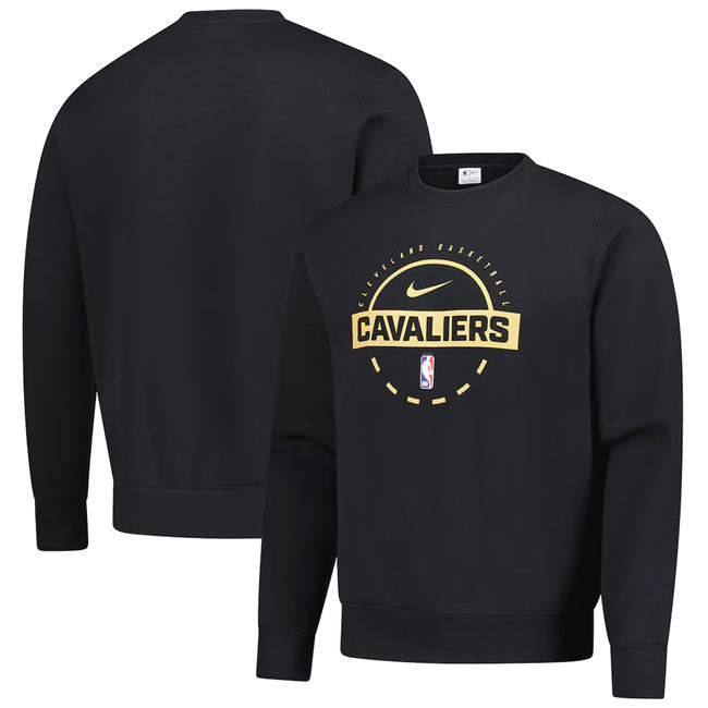 Cleveland Cavaliers Black 2025 26 Practice Club Sweatshirt Basketball Jersey basketball jersey product view 1