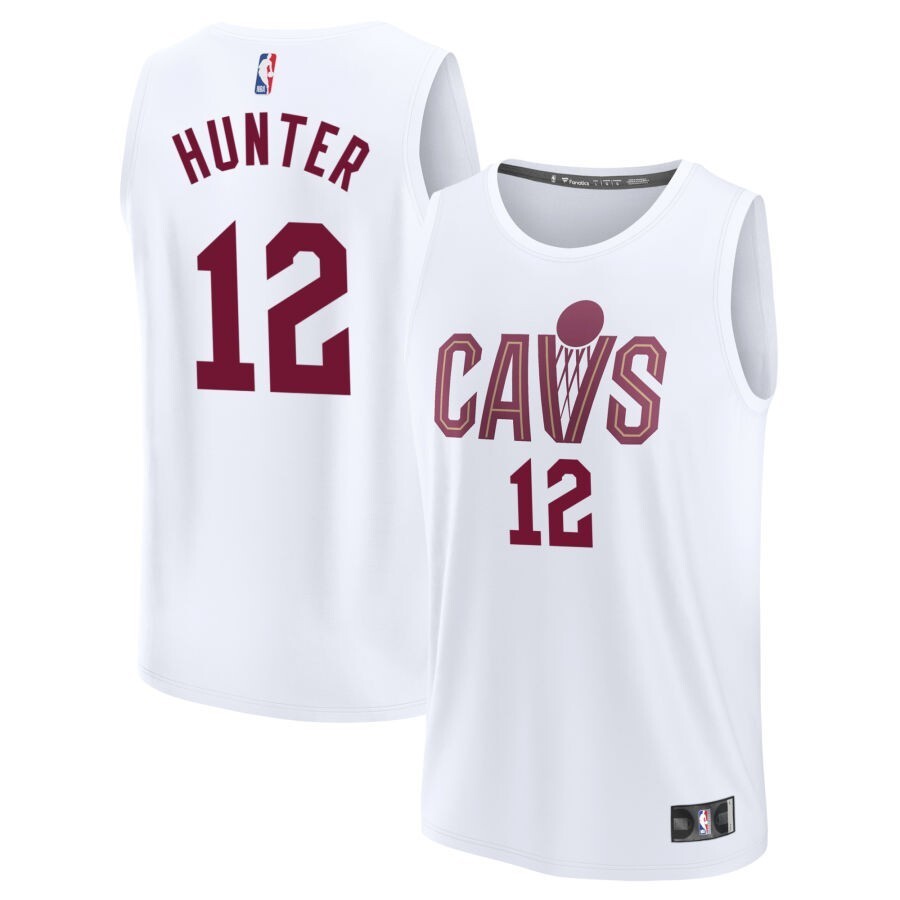 Cleveland Cavaliers #12 De'Andre Hunter Association Edition - White Basketball Jersey basketball jersey product view 1