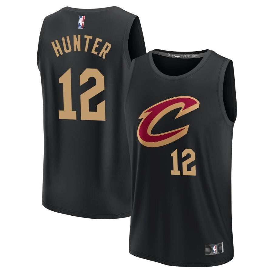 Cleveland Cavaliers #12 De'Andre Hunter Black - Statement Edition Basketball Jersey basketball jersey product view 1