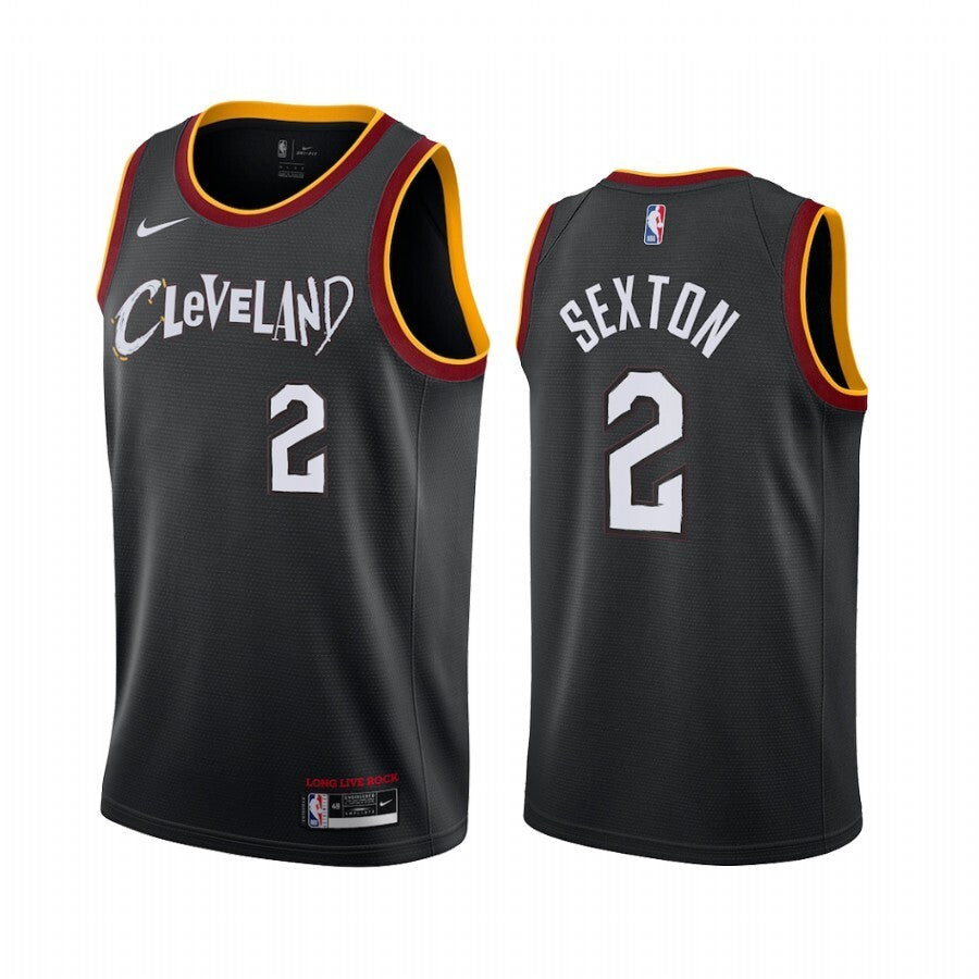 Cleveland Cavaliers #2 Collin Sexton 21 City Black Basketball Jersey basketball jersey product view 1