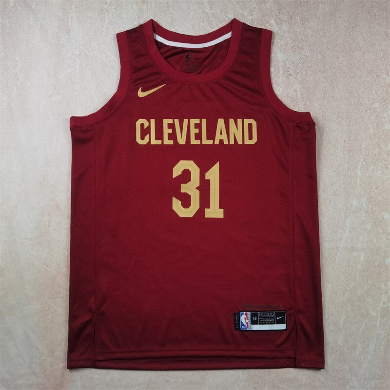 Cleveland Cavaliers #31 Jarrett Allen Hot Press Cavaliers Style 4 Basketball Jersey basketball jersey product view 1